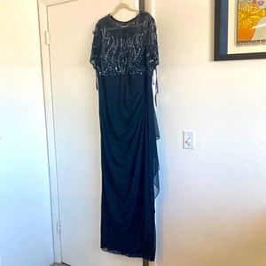 Xscape Navy Sz 18W Evening Gown NWT